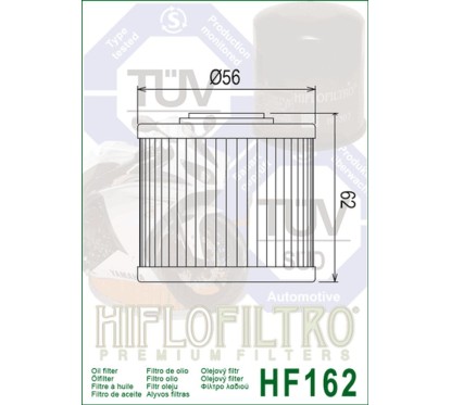 HIFLO filtr oleju HF 162 BMW R 1300 GS '22-'24 (OEM: 11427105320)