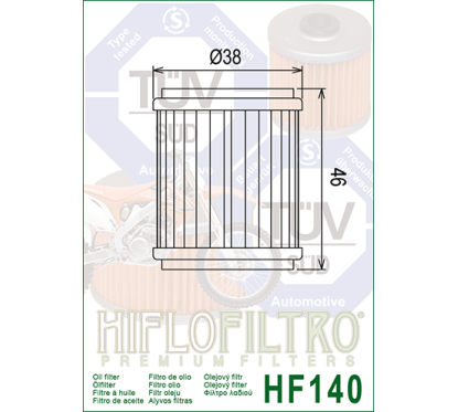 HIFLO filtr oleju HF140