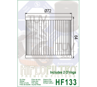 HIFLO filtr oleju HF133