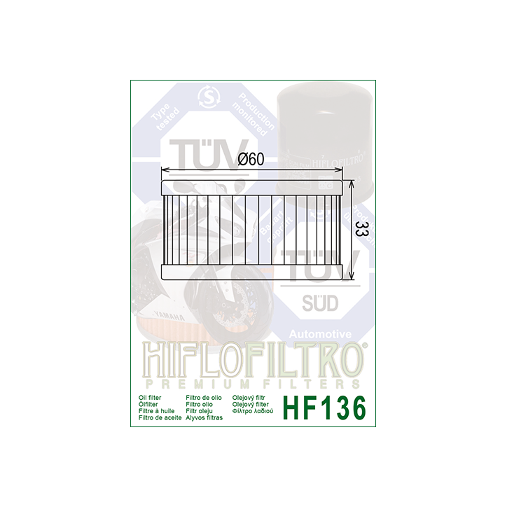 HIFLO filtr oleju HF136