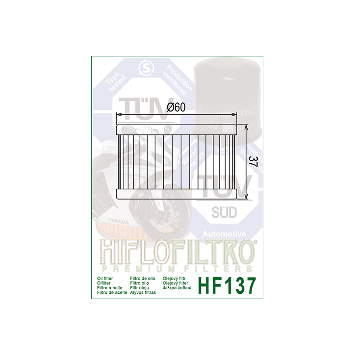 HIFLO filtr oleju HF137