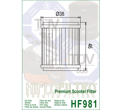 HIFLO filtr oleju HF981