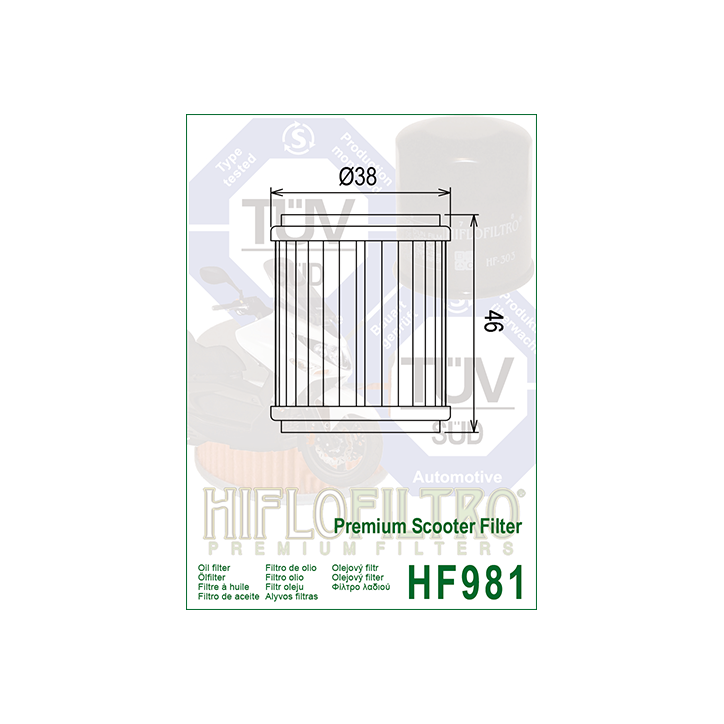 HIFLO filtr oleju HF981