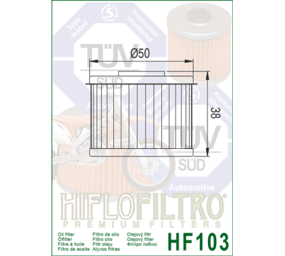 HIFLO filtr oleju HF103