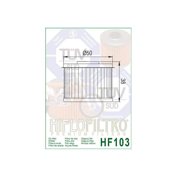 HIFLO filtr oleju HF103