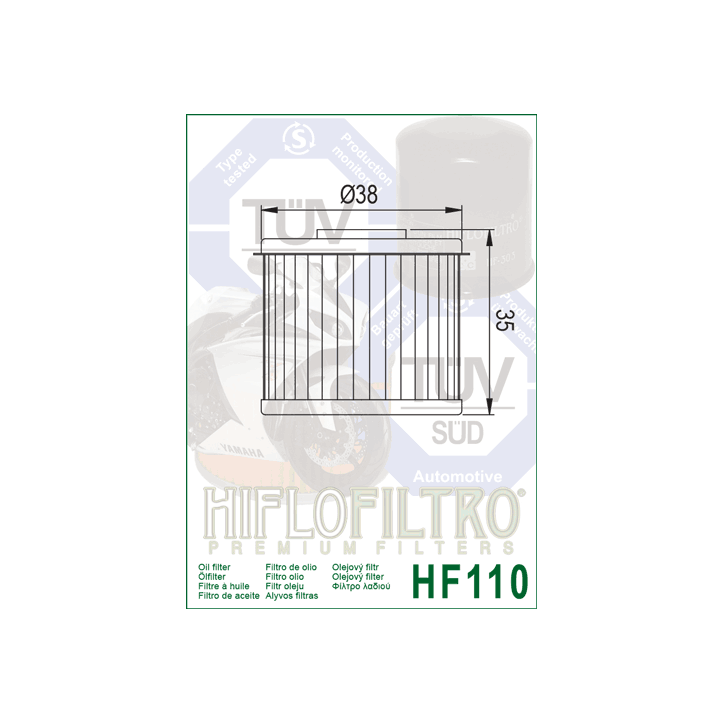 HIFLO filtr oleju HF110