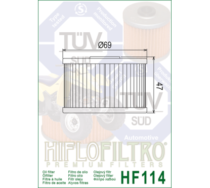 HIFLO filtr oleju HF114