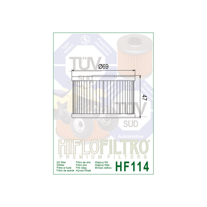 HIFLO filtr oleju HF114