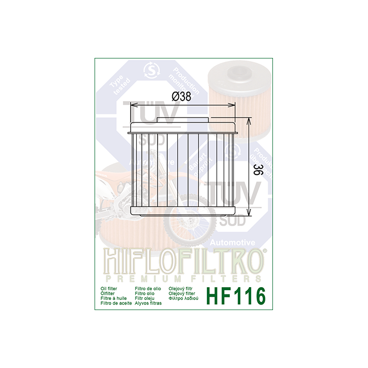 HIFLO filtr oleju HF116