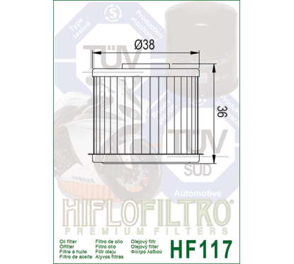 HIFLO filtr oleju HF117