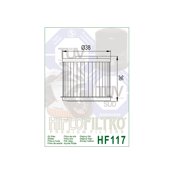 HIFLO filtr oleju HF117