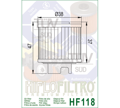 HIFLO filtr oleju HF118