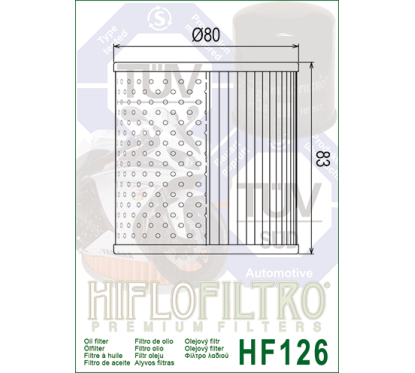 HIFLO filtr oleju HF126