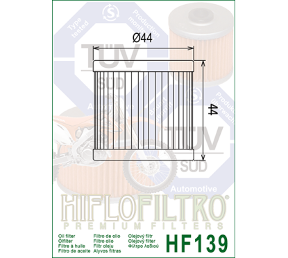 HIFLO filtr oleju HF139
