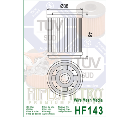 HIFLO filtr oleju HF143