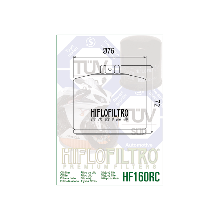 HIFLO filtr oleju HF160RC