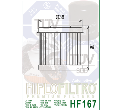 HIFLO filtr oleju HF167