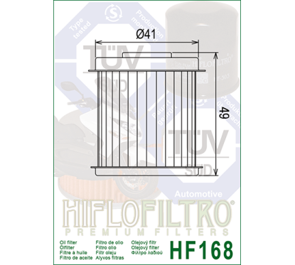 HIFLO filtr oleju HF168