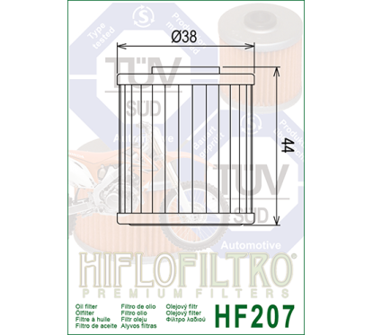 HIFLO filtr oleju HF207