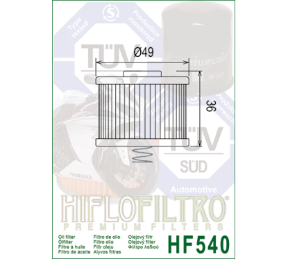 HIFLO filtr oleju HF540