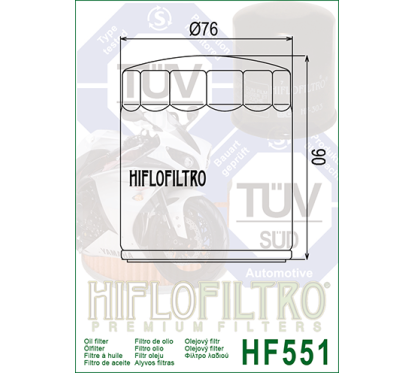 HIFLO filtr oleju HF551
