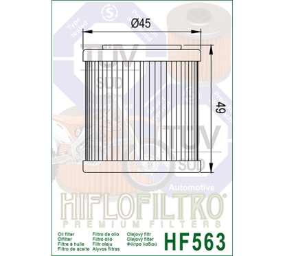 HIFLO filtr oleju HF563