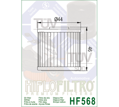 HIFLO filtr oleju HF568