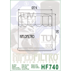 HIFLO filtr oleju HF740