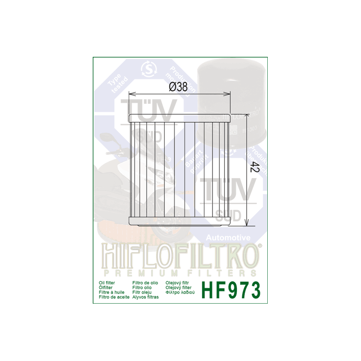HIFLO filtr oleju HF973 HIFLO filtr oleju HF973