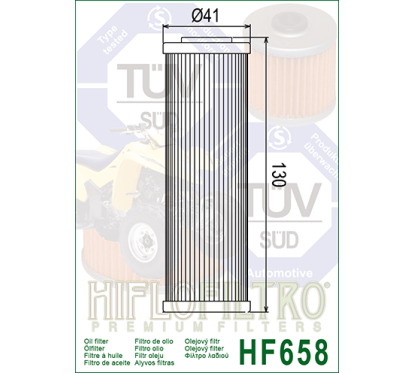 HIFLO filtr oleju HF 658 KTM 450/550 ATV (50) - ZASTĄPIONY PRZEZ HF650