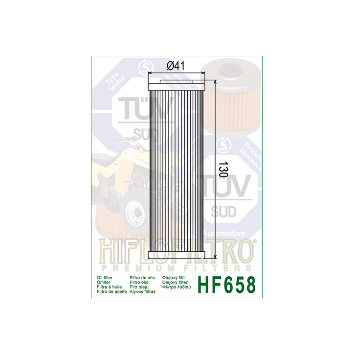 HIFLO filtr oleju HF 658 KTM 450/550 ATV (50) - ZASTĄPIONY PRZEZ HF650