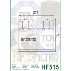 HIFLO filtr oleju HF 515 ROYAL ENFIELD CONTINENTAL / INTERCEPTOR 650 '19-'24 (OEM: 575139/D)