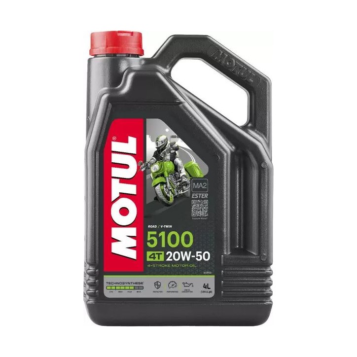 MOTUL 5100 4T 20W50 SEMISYNTHETIC JASO MA2 4L MOTUL 5100 4T 20W50 SEMISYNTHETIC JASO MA2 4L