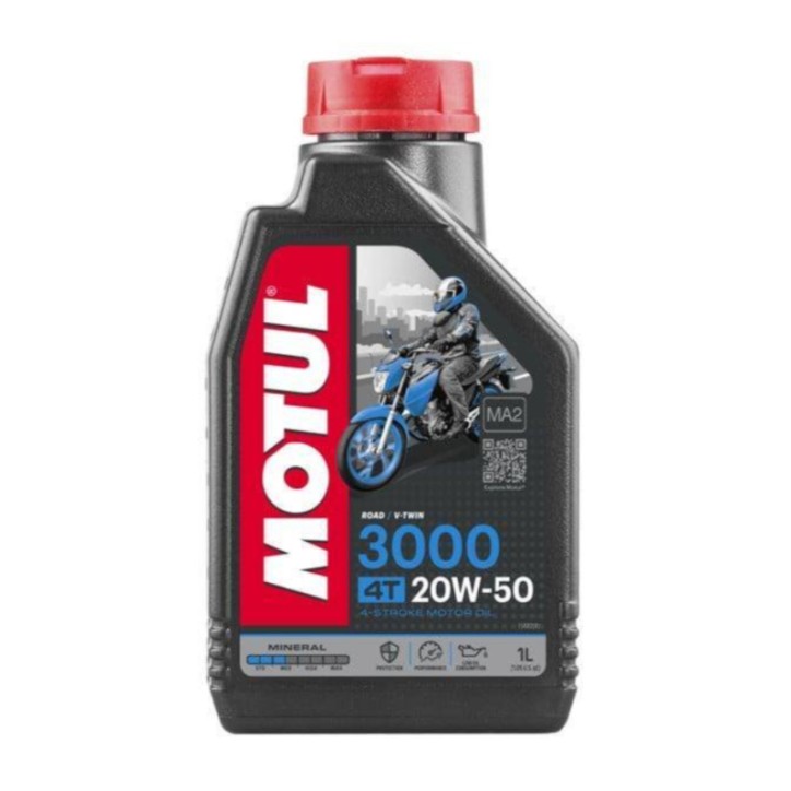 OLEJ MOTUL 3000 4T 20W50 1L MINERALNY JASO MA2 OLEJ MOTUL 3000 4T 20W50 1L MINERALNY JASO MA2