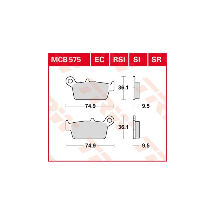 ZF TRW klocki hamulcowe MCB575SI
