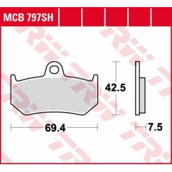 Klocki hamulcowe TRW MCB797SH