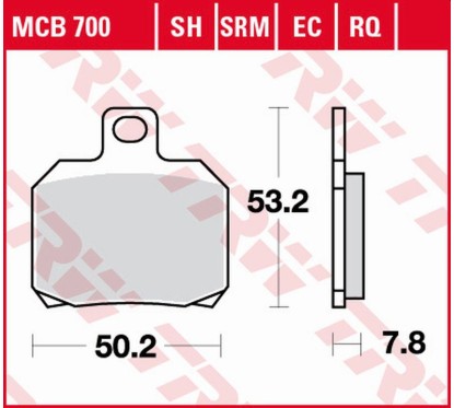 Klocki hamulcowe MCB700SRM