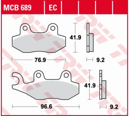ZF TRW klocki hamulcowe MCB689
