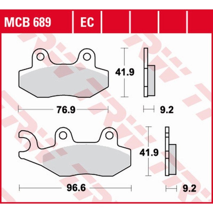 ZF TRW klocki hamulcowe MCB689