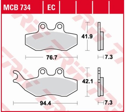 Klocki hamulcowe MCB734