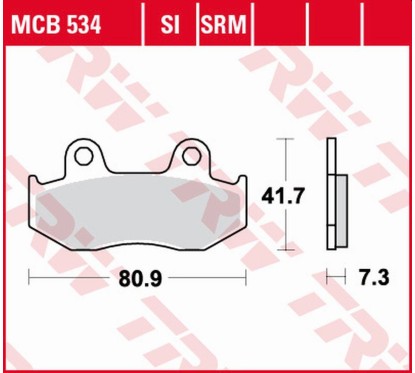Klocki hamulcowe TRW MCB534
