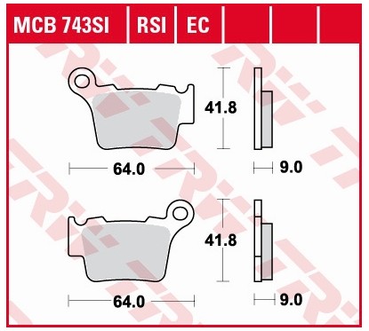ZF TRW klocki hamulcowe MCB743EC