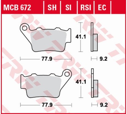 ZF TRW klocki hamulcowe MCB672EC