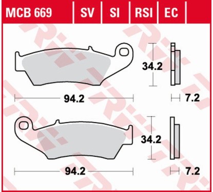 ZF TRW klocki hamulcowe MCB669EC