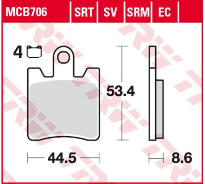 Klocki hamulcowe MCB706SV