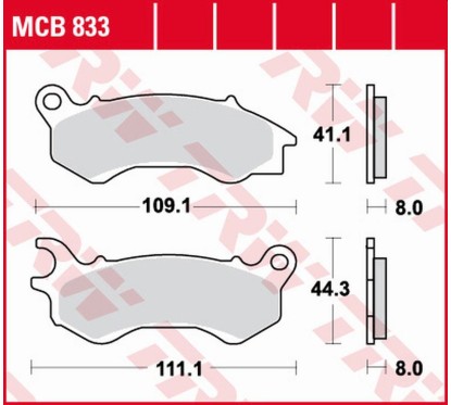 Klocki hamulcowe MCB833