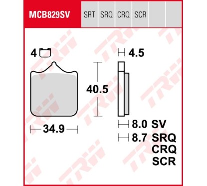 Klocki hamulcowe MCB829SRT