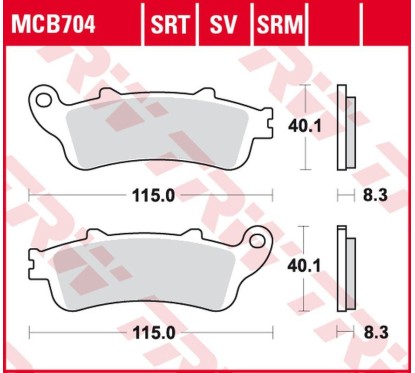ZF TRW klocki hamulcowe MCB704SRT