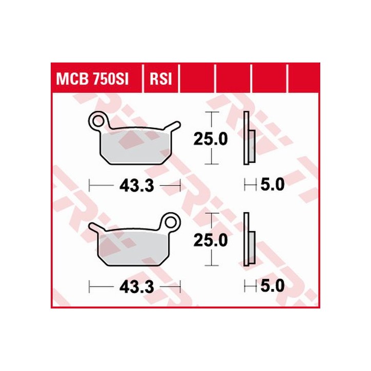 ZF TRW klocki hamulcowe MCB750SI