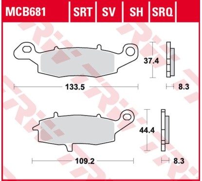 ZF TRW klocki hamulcowe MCB681SH